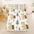 thumbnail image 5 of Erosebridal Pink Flowers Blossom Full Size Sheets,Cartoon Capybara Rodent Animal Bed Sheets For Kids Girls 4pcs, 5 of 6