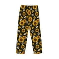 thumbnail image 3 of Lsque Sunflowers And Bww Print Men's Pajama Pants, Lounge Pant - Comfortable Home Wear,Elastic Waistband, Stylish Design-Medium, 3 of 9