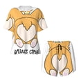 thumbnail image 4 of Naloa Prince Corgi Dog Women's Short-Sleeved Pajama Set, Loungewear, Summer pajamas, Breathable Cozy - XX-Large, 4 of 9