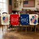 thumbnail image 5 of YiJuHui Independence Day Chair Covers Set of 4, Patriotic Chair Back Covers for Kitchen Dining Room Decor, July 4th Memorial Day Party Decorations, Washable Chair Covers for Home Holiday Celebration, 5 of 6