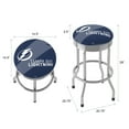 thumbnail image 2 of Trademark Gameroom Tampa Bay Lightning Logo Chrome Ribbed Barstool, 2 of 5