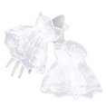 thumbnail image 4 of Un par de guantes de encaje negros góticos románticos, accesorio para Cosplay de Halloween, 2 piezas (blanco), 4 of 4