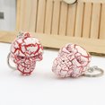 thumbnail image 3 of EeaseCA Halloween Skeleton LED Keychain Skull Luminous Vocalization Key Ring Trick Gifts (Red), 3 of 7