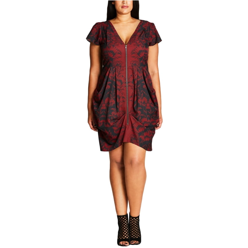 City Chic City Chic Womens Floral Tunic Dress