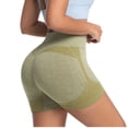 thumbnail image 4 of AKOEE Workout Gym Shorts Women High Waisted Seamless Sports Running Butt Lifting Biker Yoga Shorts (2XL, Yellow), 4 of 6