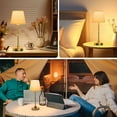 thumbnail image 3 of Cordless Table Lamp Set of 2,Stepless Dimming,5200mAH Rechargeable Battery Operated Lamp,2700k Ambient Lighting,Portable Touch Control LED Lamp for Kitchen,Bathroom,Living Room, 3 of 8