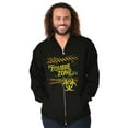 thumbnail image 3 of Zombie Zone Hazardous Dangerous Funny Men's Big & Tall Graphic Zip Up Hoodie Brisco Brands 5X, 3 of 5