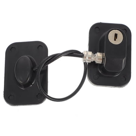 TABLZONE Black Steel Door Chain Lock for Home Security, Anti-Theft , Plastic and Metal Construction