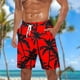 thumbnail image 4 of Pantalones Cortos para Hombre Cintura Elástica con Bolsillos Pantalones Cortos de Impresión de Moda Casual Pantalones de Playa para el Uso Diario Al Aire Libre de Primavera Verano, 4 of 5