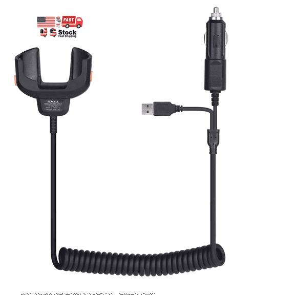 Vehicle Charger Cable for zebra TC70, TC72, TC75, and TC77