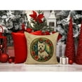 thumbnail image 2 of Westie Christmas Flowers Throw Pillow 18 in x 18 in, 2 of 5