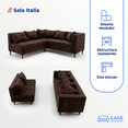 thumbnail image 3 of LASE Muebles Sala Esquinera Italia Sofá + Loveseat Configurable en L 6 cojines Marfil, 3 of 7
