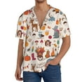 thumbnail image 3 of Disketp Men's Hawaiian Hello Autumn Print Shirts Button Down Holiday Beach Shirts-XX-Large, 3 of 7
