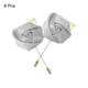 thumbnail image 3 of Ramilletes de rosa para Novio Unique Bargains Alfileres de ramilletes para Hombres Ceremonia de Boda Gris plateado 6 Pcs, 3 of 5