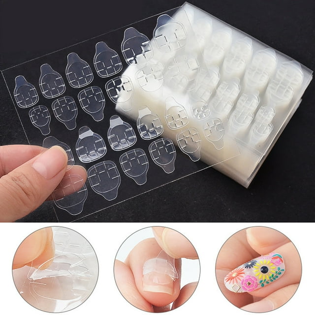 Transparent Nail Tape, Easy To Remove Transparent Nail Adhesive Tab Self Adhesive Firm for Nail Art