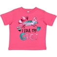 thumbnail image 3 of Inktastic I Love My Gigi Pink and Blue Fox with Hearts Boys or Girls Toddler T-Shirt, 3 of 5