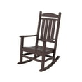 thumbnail image 4 of WestinTrends Malibu Outdoor Patio HDPE Classic Rocking Chair - Porch Rocker, Weather-Resistant, Dark Brown, 4 of 8