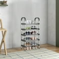 thumbnail image 4 of Rack YZEGDCH Shoe Rack Organizer Shoe Organizer Space Saver Storage Shoe Shelf Storage for Sneaker and Boot Stackable Free Standing Shoe Rack for Entryway, Garage, Small Spaces, Dorm, 4 of 6
