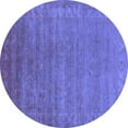 thumbnail image 1 of Ahgly Company Machine Washable Indoor Round Oriental Blue Industrial Area Rugs, 6' Round, 1 of 4