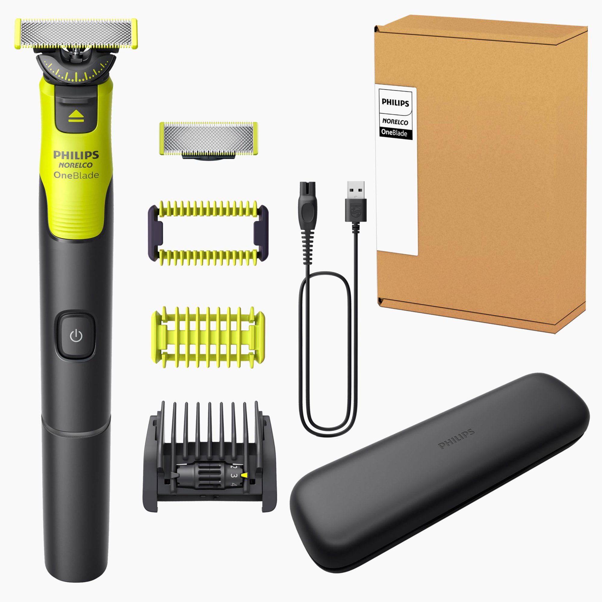 Philips OneBlade Original QP2724/20 – Rasoir électrique + 1 Lame 360°, Neuf