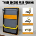 thumbnail image 4 of Noble House 35" Flatbed Cart, Heavy Duty Platform Hand Truck with Foldable Push Handle for Loading and Storage, Yellow, 4 of 8