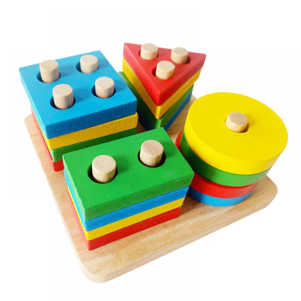 Building Blocks Geometric Matching Building Blocks Wooden Sorting Board
