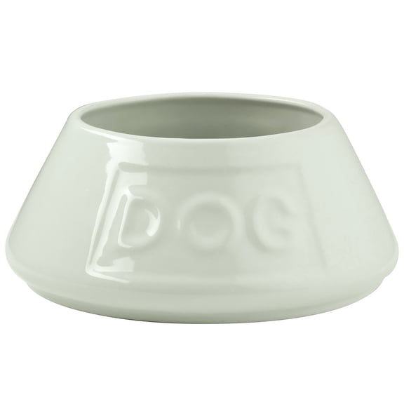 Mason Cash: Non-Tip Dog Bowl - Cream - 8.3", 54oz - Durable Ceramic Food & Water Angled Dish, Microwave-Dishwasher Safe, Pet Meal Feeding & Hydration