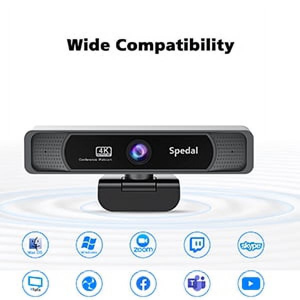 Spedal FF931 HD 4K USB Webcam 120Wide Angle Webcam Wtih Microphone