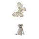 thumbnail image 1 of Broche de Animal jinwen 2pcs Gran Rhinestone Pin Nupcial, 1 of 8