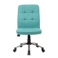 thumbnail image 3 of Boss Pretty Parsons Modern Armless Office Chair in Green, 3 of 7