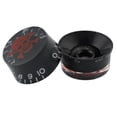 thumbnail image 3 of Musiclily Basic Metric Coarse 18-Spline Guitar Knobs Tone Volume Speed Control Knobs for Epiphone LP SG Style Electric Guitar, Black with Red Skull Logo (Set of 4), 3 of 5