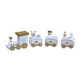 thumbnail image 1 of Injueey Tren de Feliz Navidad 4 secciones Decoración de Regalo para niños Oso Muñeco de nieve Decoraciones Arreglo Suministros para Natal Kits de decoración para fiestas Blanco Injueey HA070152-02, 1 of 6