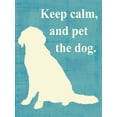 thumbnail image 2 of Vision Studio 19x24 White Modern Wood Framed Museum Art Print Titled - Keep calm and pet the dog, 2 of 4