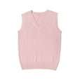 thumbnail image 4 of FAIOROI Unisex Kids Sleeveless Sweater Vest V Neck Cotton Knit for School and Daily Hot Pink 5-6T, 4 of 7