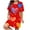 ZB-Red, variant on Lxkfashion Clothing Under $15 Womens Nightgowns Cotton Sleepwear Plus Size Sleep Shirt Short Sleeve Nightshirt Print Sleepshirt