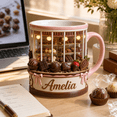 thumbnail image 2 of Chocolate Shop Mug, Custom Mug, 2D Printed 3D Effect, Personalized Mug, Custom Name Cup, Truffle Candy Display Mug, Cocoa Strawberry Dessert Mug, Sweet Treat Gift, Cute Kitchen Deco Gift Set, 2 of 4