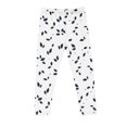 thumbnail image 4 of Odeerbi Toddler Girls Leggings Cartoon Print Stretchy Tights Pants High Waist Leaf Printed Pants Stretchy Soft Tights Kids Summer Leggings School Wearing Black, 4 of 5