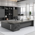 thumbnail image 3 of Drawers Writing Office Desk Meeting Luxury Executive Desktop Office Desk Workstation Tabla Para Escritorio Modern Furniture My Lux Decor Round, 3 of 14