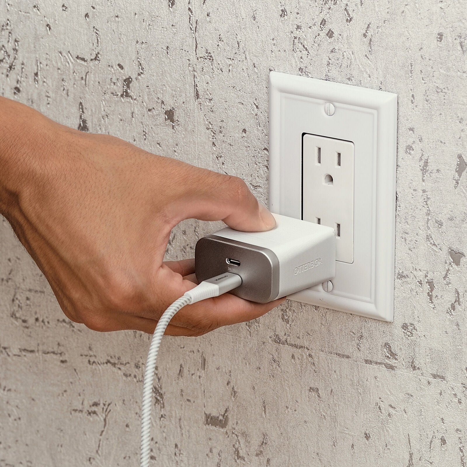OtterBox Premium Pro USB-C Fast Wall Charger 60W Dual Port - White