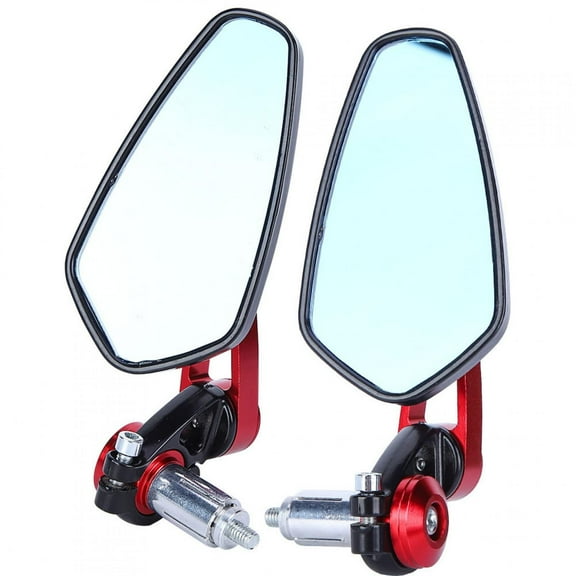 Bar End Mirrors For Motorcycles,Universal Motorcycle Motorbike Aluminum Alloy 7/8" 22mm Bar End Side Rearview Mirrors[Red]