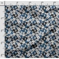 thumbnail image 2 of Soimoi Floral Print,Cotton Cambric, Quilting Fabric Sold by The Yard 42 Inch Wide, Medium Weight Cotton Fabric, SewingSupplies,White & Blue, 2 of 5