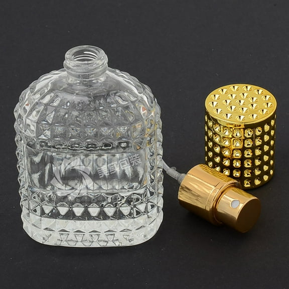 THLKIF 30ml/50ml Refillable Glass Perfume Bottle, High-Grade Portable Mini Travel Spray Bottle for Essential Oil and Perfume, Luxury Cosmetic Container with Leak Proof Cap