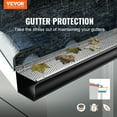 thumbnail image 2 of VEVOR Gutter Guard, 5 inch Width, Aluminum Leaf Filter DIY Gutter Cover, 26 PCS 104 ft Total Length, 0.157'' Hole Diameter & 0.02'' Thick Raptor Gutter Guards Fits Any Roof or Gutter Type, 2 of 9