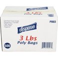 thumbnail image 1 of Value+ Dispose Poly Bags - 3 lb - Pack of 500 - Versatile Packaging Solution (500ct), 1 of 1