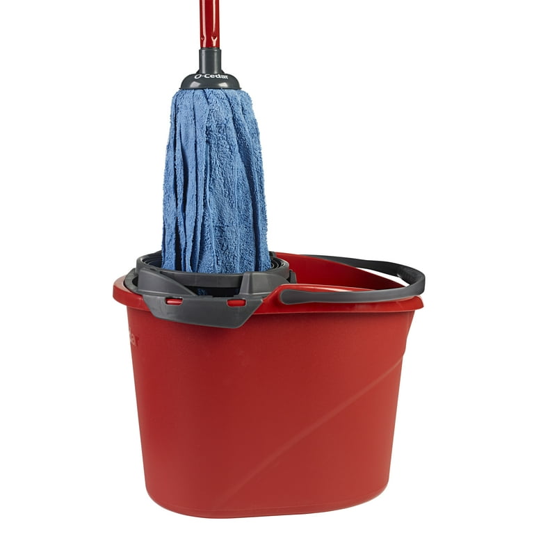 Wet or Waterless Mop 10 Bucket Kit w/ Fiberglass Pole [4' 2 to 7' 8]