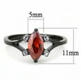 thumbnail image 2 of Hitanshu Jewels 14K Black Gold Finish Marquise Cut Red Cubic Zirconia Wedding Womens Ring, 2 of 4