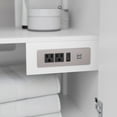 thumbnail image 4 of Wyndham Collection Icon 72 Inch Double Bathroom Vanity in White, White Quartz Countertop, Undermount Square Sinks (3-Hole), Matte Black Trim, 70 Inch Mirror, 4 of 6