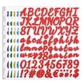 thumbnail image 1 of Unique Bargains Alphabet Letters Numbers Stickers Set, 6 Sheets Vinyl Cursive Decal, 6 Colors, 1 of 6
