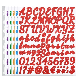 12 Sheets Vinyl Letter Stickers, Large Letter Stickers for Kids, 2.5 inch Alphabet Stickers, ABC Vinyl Self-Adhesive Sticker, Mailbox Numbers Labels