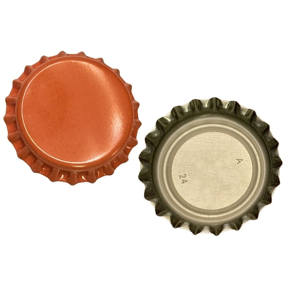 Beer Bottle Crown Caps -Oxygen Absorbing (Orange)